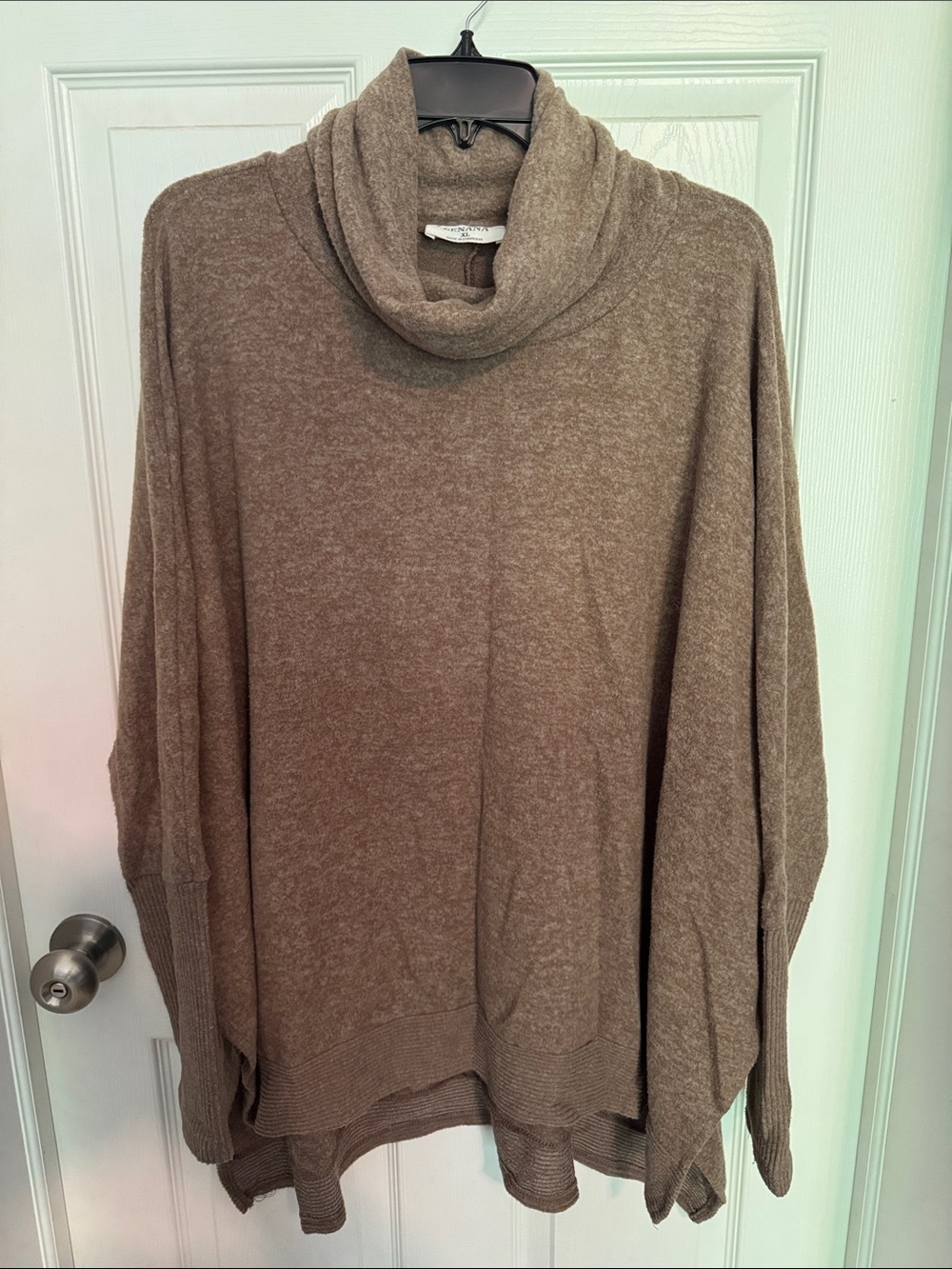 Zenana Outfitters Taupe Cowl Neck Pullover Sweater